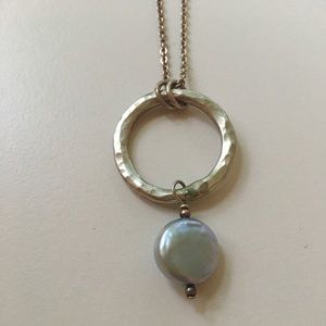 4 for $25 BEAUTIFUL SILVER & BLUE PEARL NECKLACE